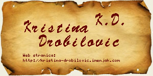 Kristina Drobilović vizit kartica